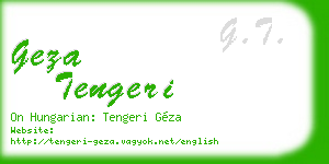 geza tengeri business card