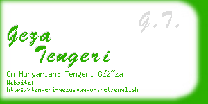 geza tengeri business card